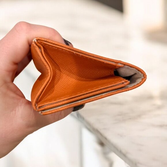 Tory Burch Sunglasses Case Orange Faux Leather Soft Case - Picture 4 of 9